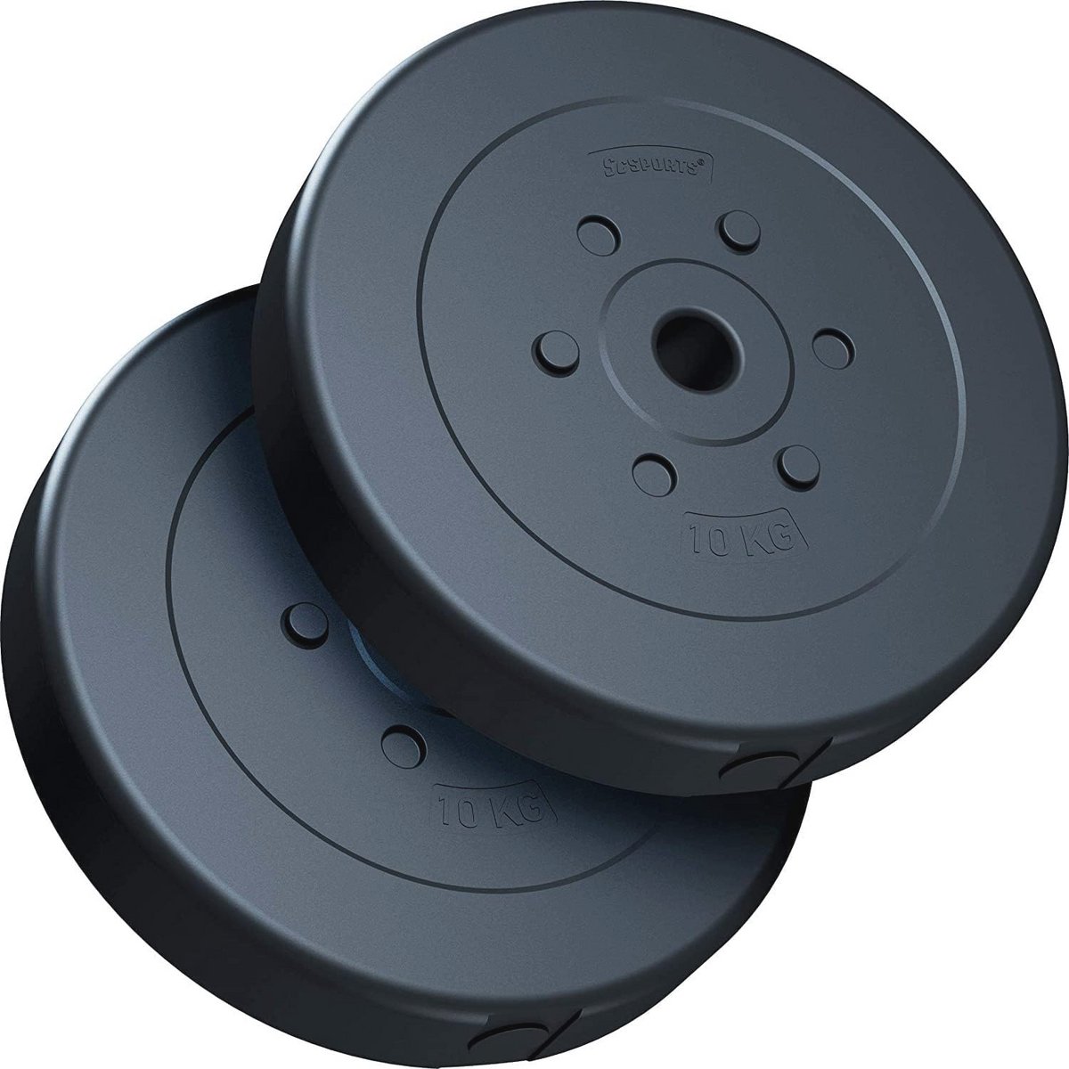 Halterschijvenset 10/15/20/30/40 kg - Kunststof Gewichten voor Krachttraining en Fitness - 30/31 mm Boring