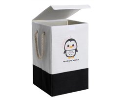 Wasmand - Wasmand Kinderkamer - Opbergmand kinderen - Opvouwbare Wasmand - Laundry Basket- Wasmand met Deksel - Opbergmand voor speelgoed - Speelgoedmand - 45L