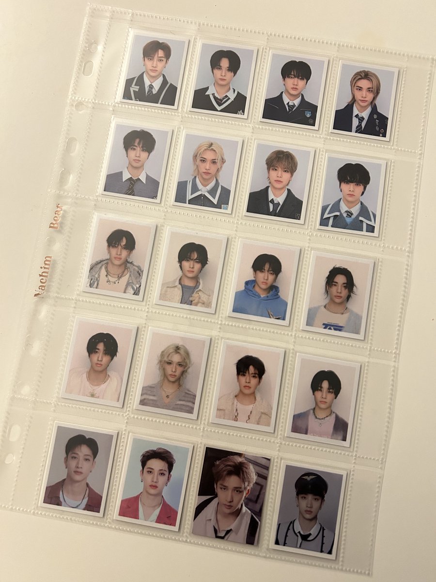 NachimBear K-Pop A4 Mini ID Binder Pages