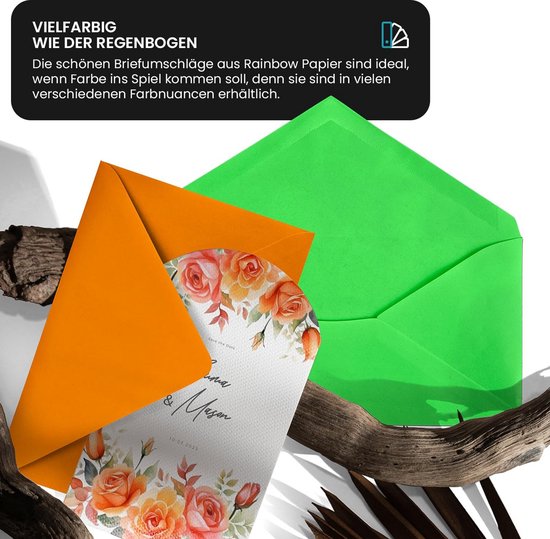 Netuno 1000 C6 Enveloppen – 114x162mm, Rainbow 80g, Puntklep, Zonder Venster, Voor Uitnodigingen En Kaarten