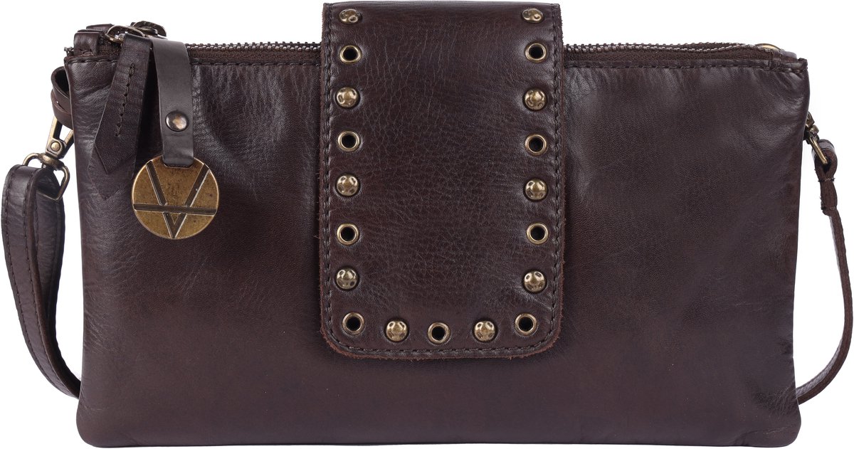 9,5 inch Boho Crossbody Slingtas van Echt Italiaans Leer met Studs – Stijlvol, Duurzaam & Perfect voor Dagelijks Gebruik voor Dames