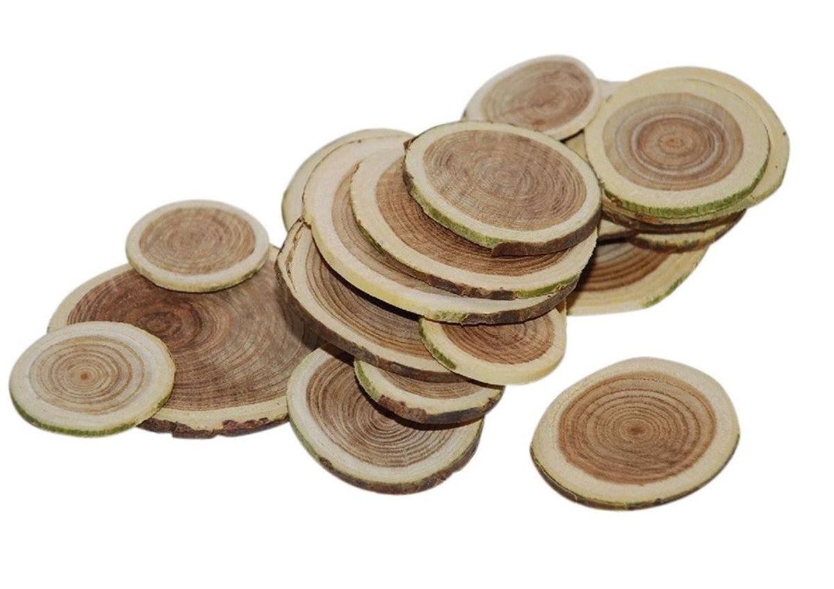 Houtschijfjes deco 2-4cm - 250gr - Hobby - Knutselen - Decoratie - Boomstam