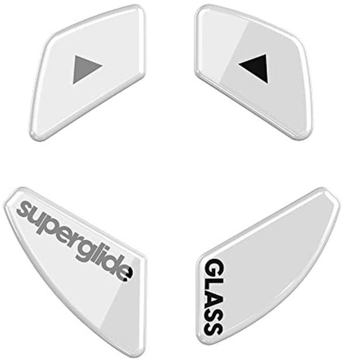Snelste en gladste muisvoeten/schaatsen van ultra sterk glas voor een glorieus model D - Wit
