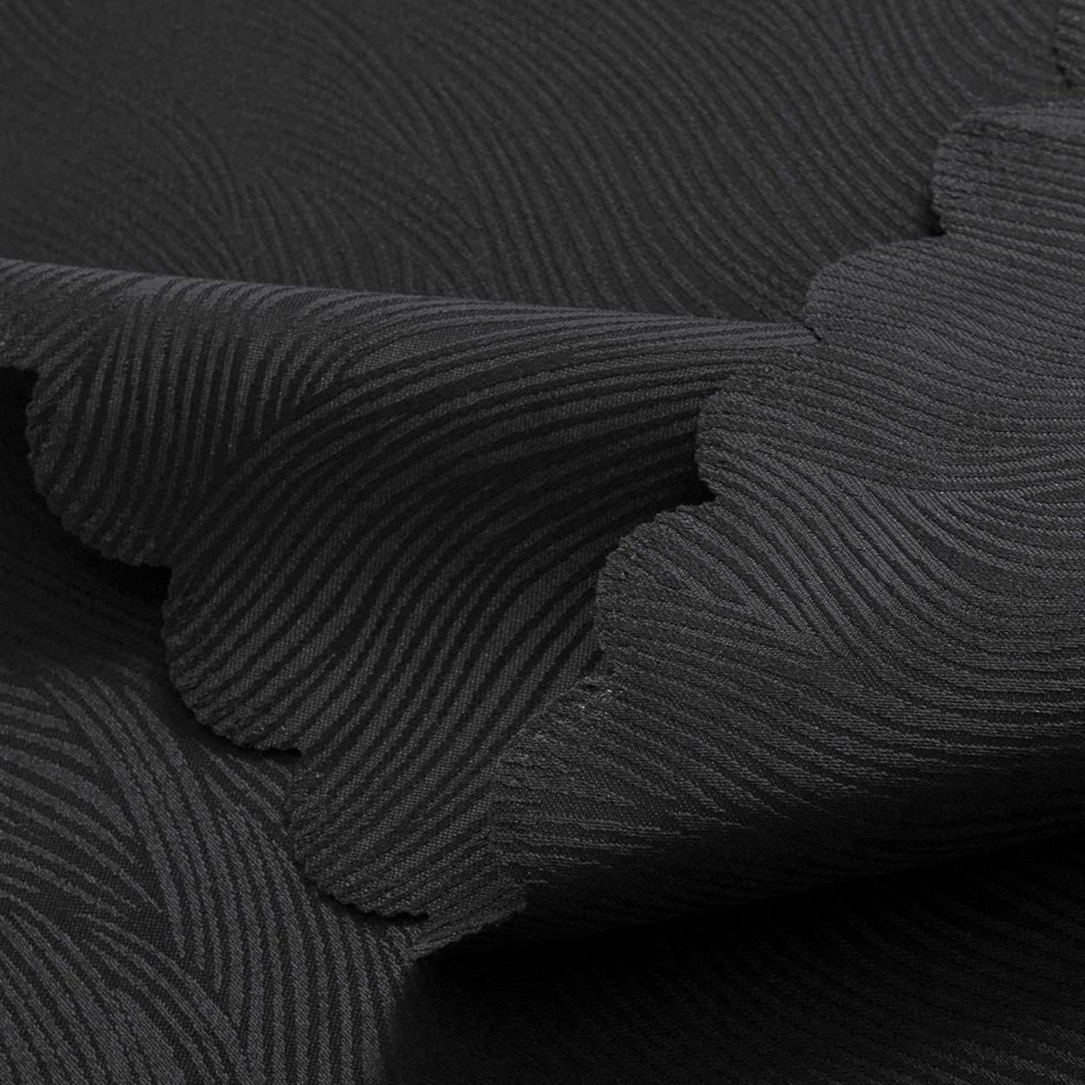 Rond Jacquard Tafelkleed Zwart 160cm - Waterdicht en Machinewasbaar
