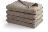 DoubleLife Handdoeken XL 70x140 cm - Set van 4 - 100% Katoen, waarvan 50% Gerecyclede Katoen - GRS Gecertificeerd - Warm Sand
