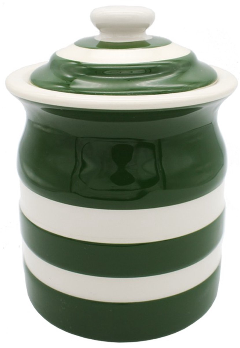 Cornishware - Adder Green voorraadpot - Handgeschilderd - Luchtdicht