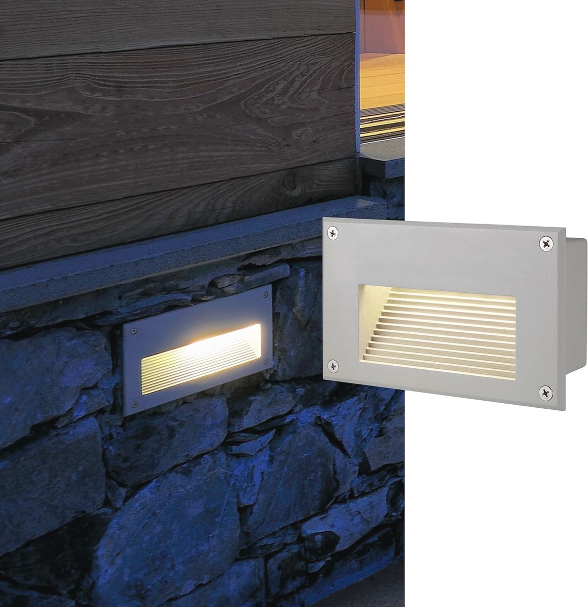 Wandopbouwarmatuur voor buiten - LED spot voor tuin, paden en ingangen - IP54 3000K 1.4W 30lm grijs