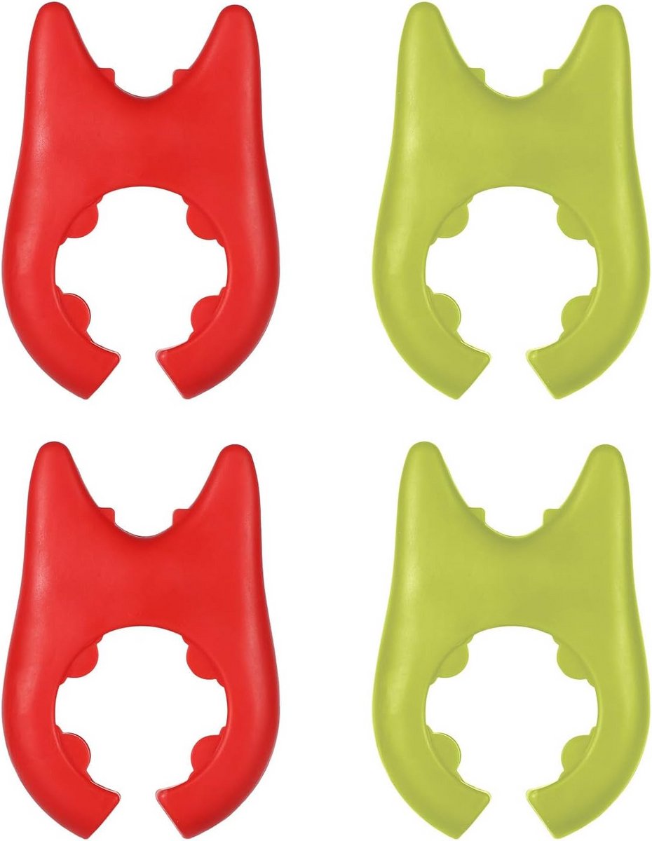 Siliconen Lepel- en Spatelhouder voor Pannen en Potten - Groen Rood