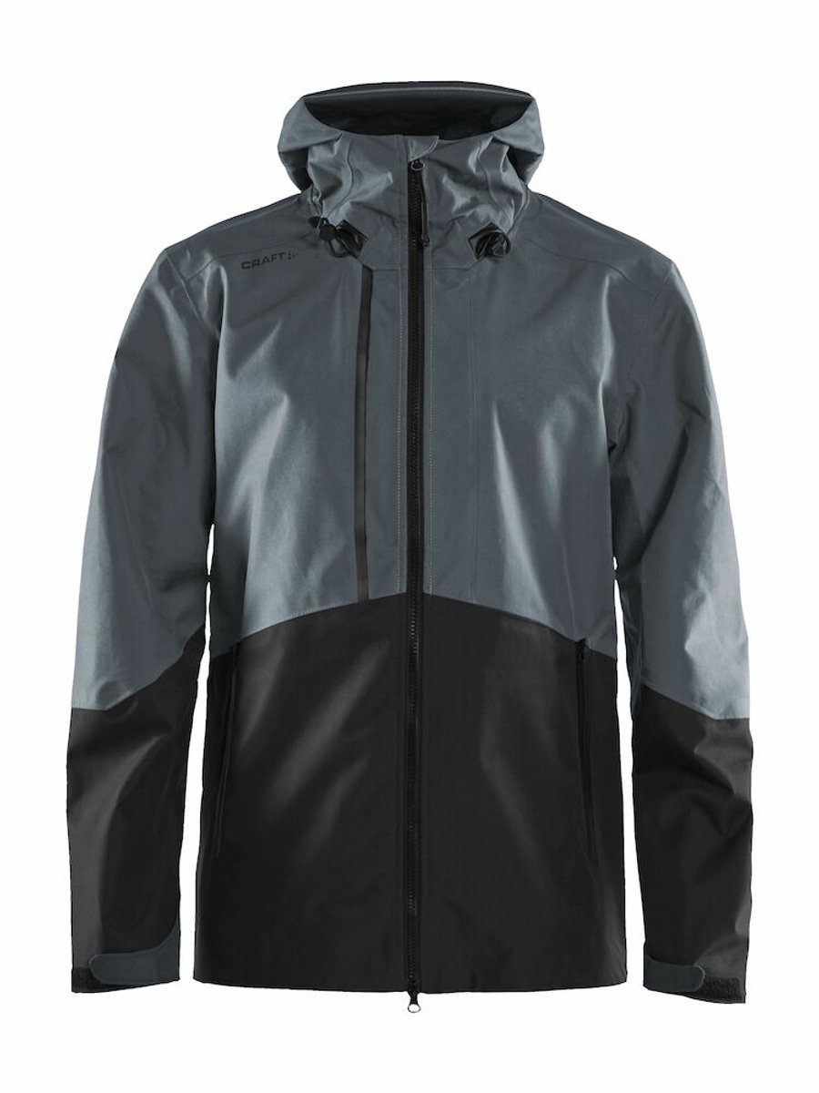 Craft Block shell jkt M 1907994 Asphalt Zwart