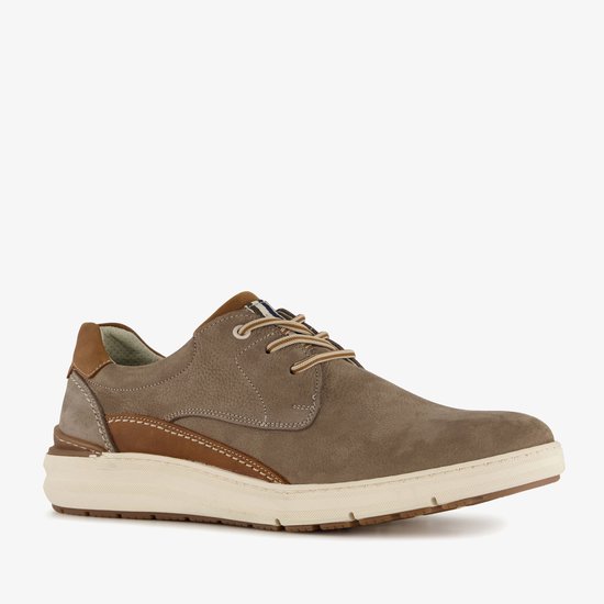 Chaussures de ville en cuir Hush Puppies pour hommes beige marron - Taille 40 - Confort Extra - Memory Foam