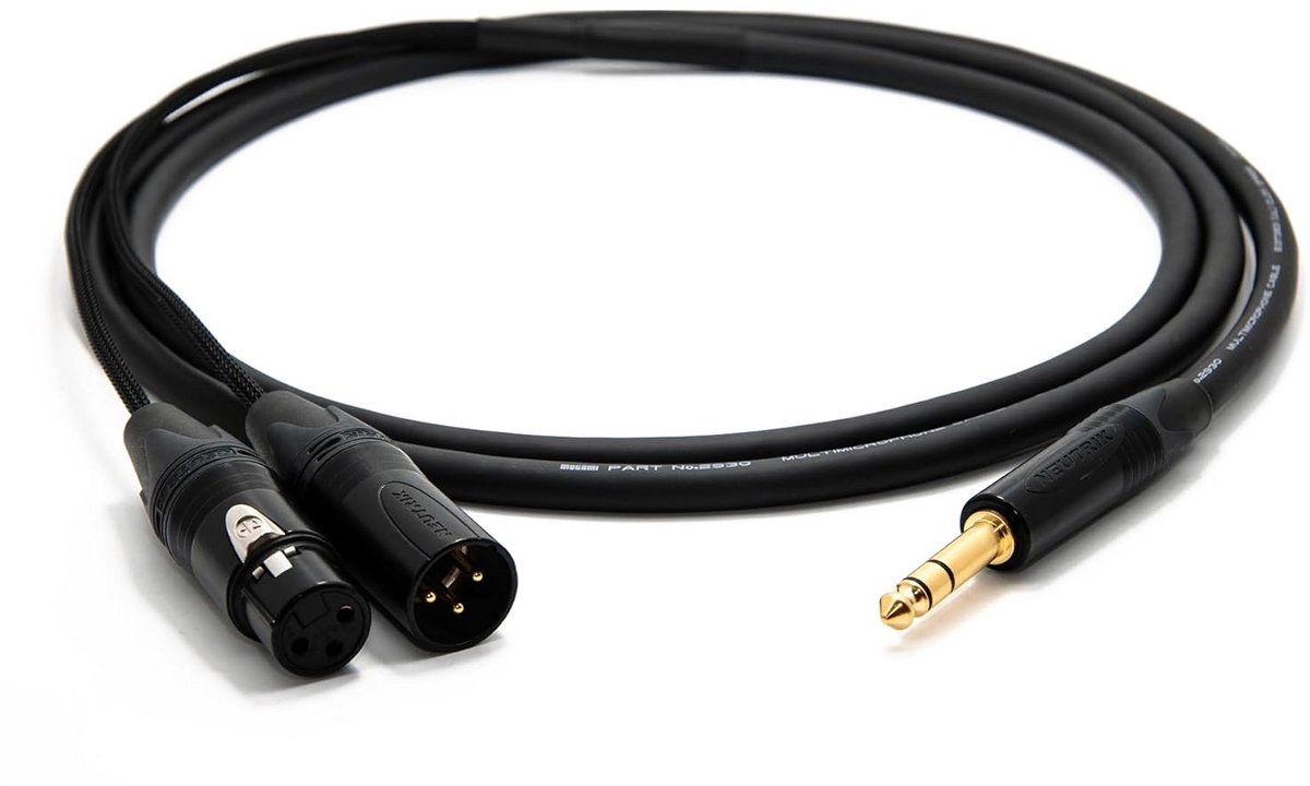10 m Mogami 2930 Insertkabel - Neutrik TRS naar XLR voor Studio en Live