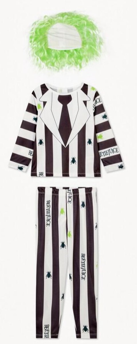 Beetlejuice Kostuum Kind Kinderen Unisex Zie afbeelding Halloween en Horror Maat L