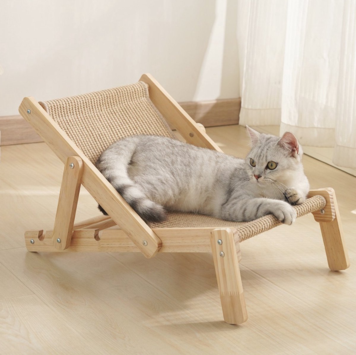 Sisal Cat Scratching Board Bed, Verstelbare Positie, 2-In-1 Kat Sisal Stoel, Four Seasons Universal Cat Bed