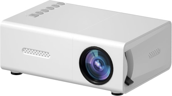 Mini projector Full HD 1080p draagbaar 60 inch scherm ingebouwde stereo speakers HDMI USB AV