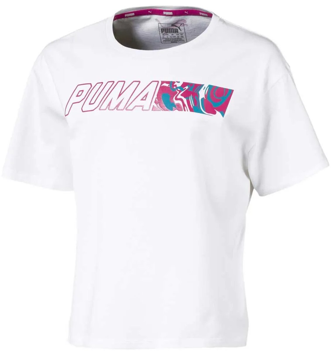 Puma Alpha Graphic T-shirt Met Korte Mouwen 3-4 Years Meisje Wit