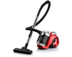 Stofzuiger Zonder Zak -Compact met wasbaar hygiënisch filter-Krachtige Zuigkracht - rood