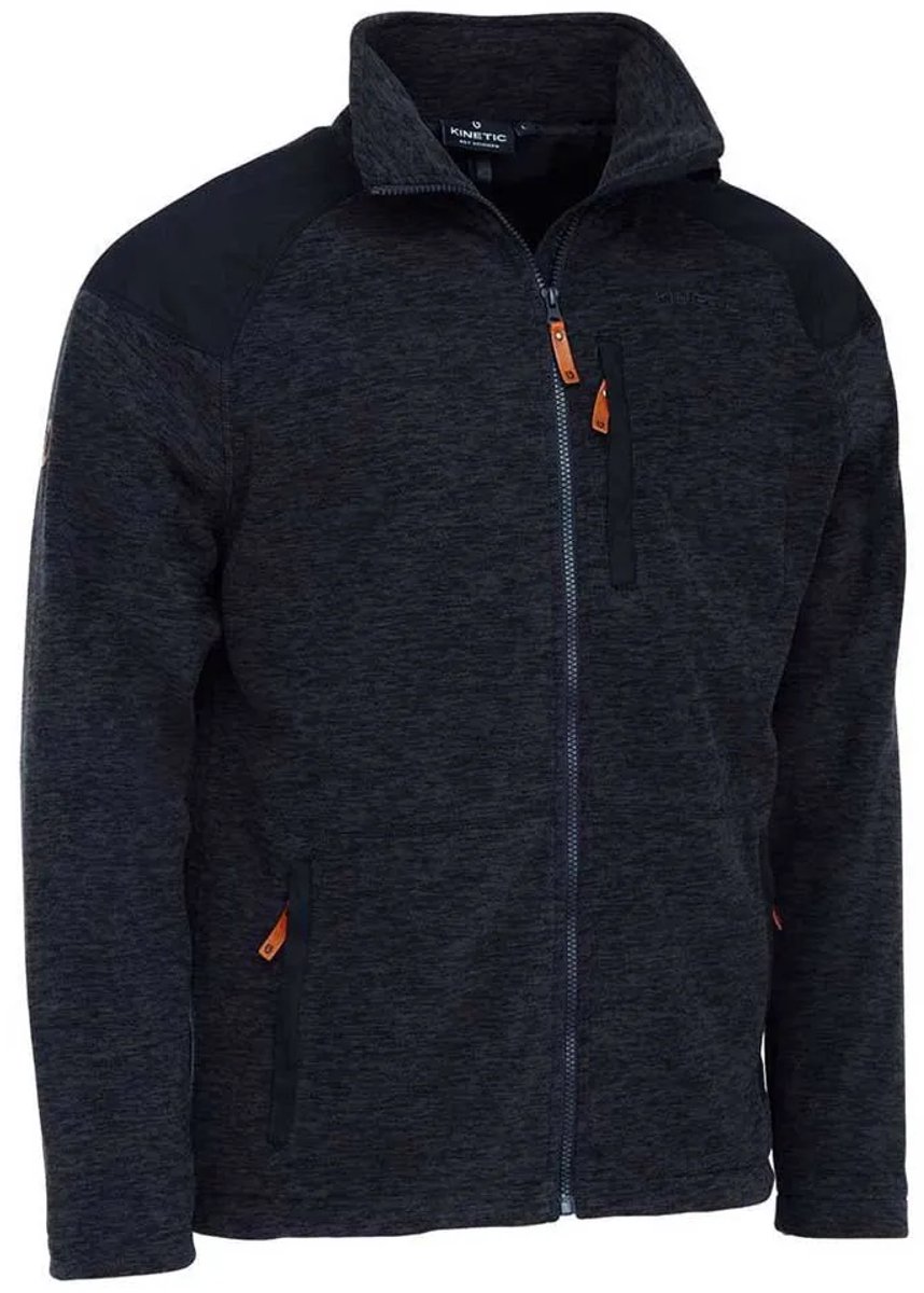 Kinetic Quest Wind Stop Fleece Met Volledige Rits Man Grijs