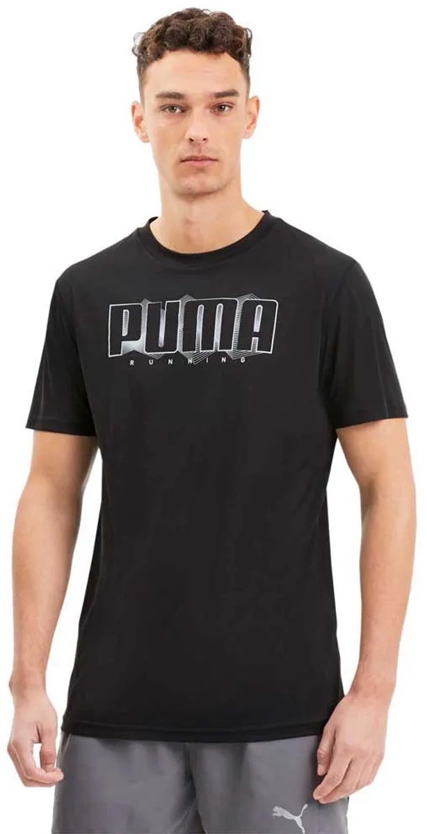 Puma Last Lap Slogan T-shirt Met Korte Mouwen Man Grijs