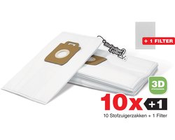 10x Nilfisk Stofzuigerzakken King / Extreme - Duurzaam Karton Zonder Plastic - 3D Stofzakken + Hygiëne filter - Premium kwaliteit - Multi lagen - Anti Allergie - Geschikt voor o.a. King, Extreme, Power en Elite Series