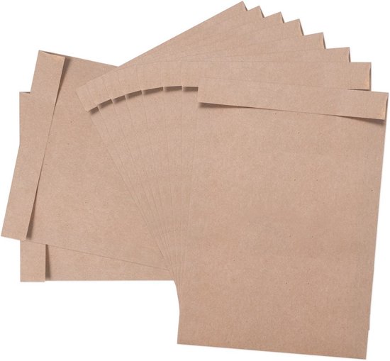 25 Kleine Papieren Tasjes 16 X 23 Cm Kraft Papier Bruin Bol