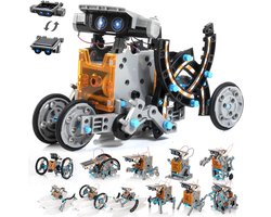 Robot op zonne-energie voor kinderen vanaf 10 jaar, 13-in-1 STEM-speelgoed, doe-het-zelf bouwpakket voor Robot op zonne-energie, cadeau voor jongens, voor kinderen, jongens van 10, 11, 12+