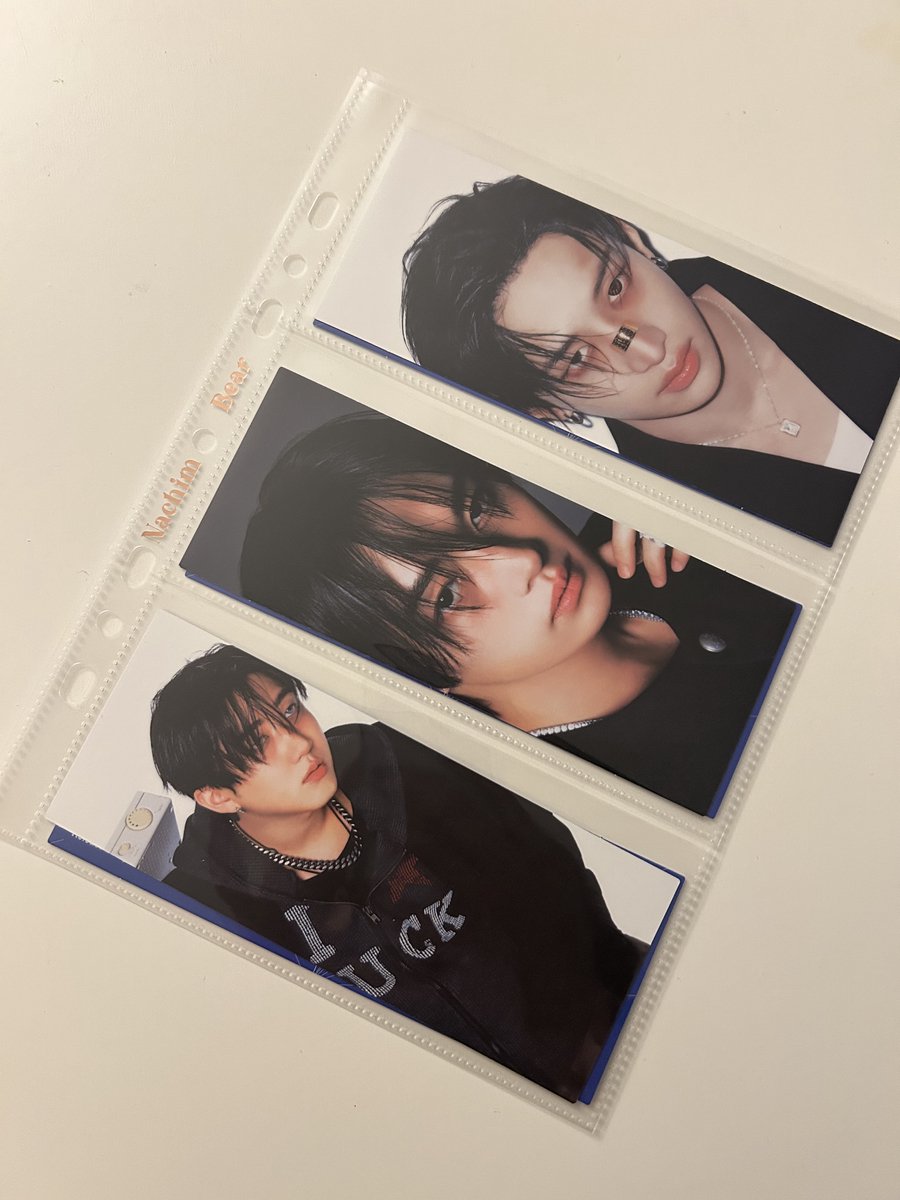 NachimBear K-Pop A5 Three-Pocket Binder Pages