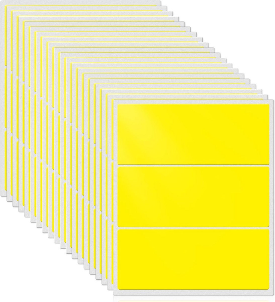 Gele Rechthoekige Zelfklevende Etiketten 102x51mm - Waterdicht & Beschrijfbaar