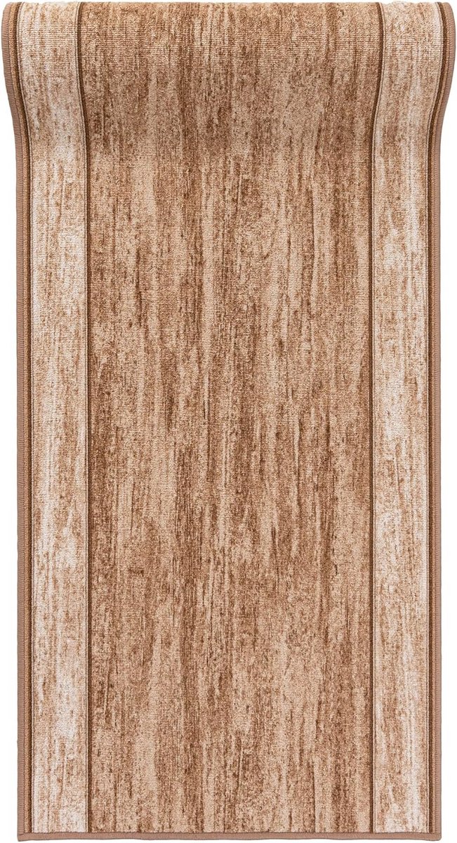 Antislip Runner Vloerkleed voor Hal, Gang en Keuken - Moderne Beige Loper 67x200 cm