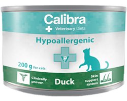 Calibra Cat Veterinary Diets - Hypoallergenic Eend - Natvoer - 6 x 200 g