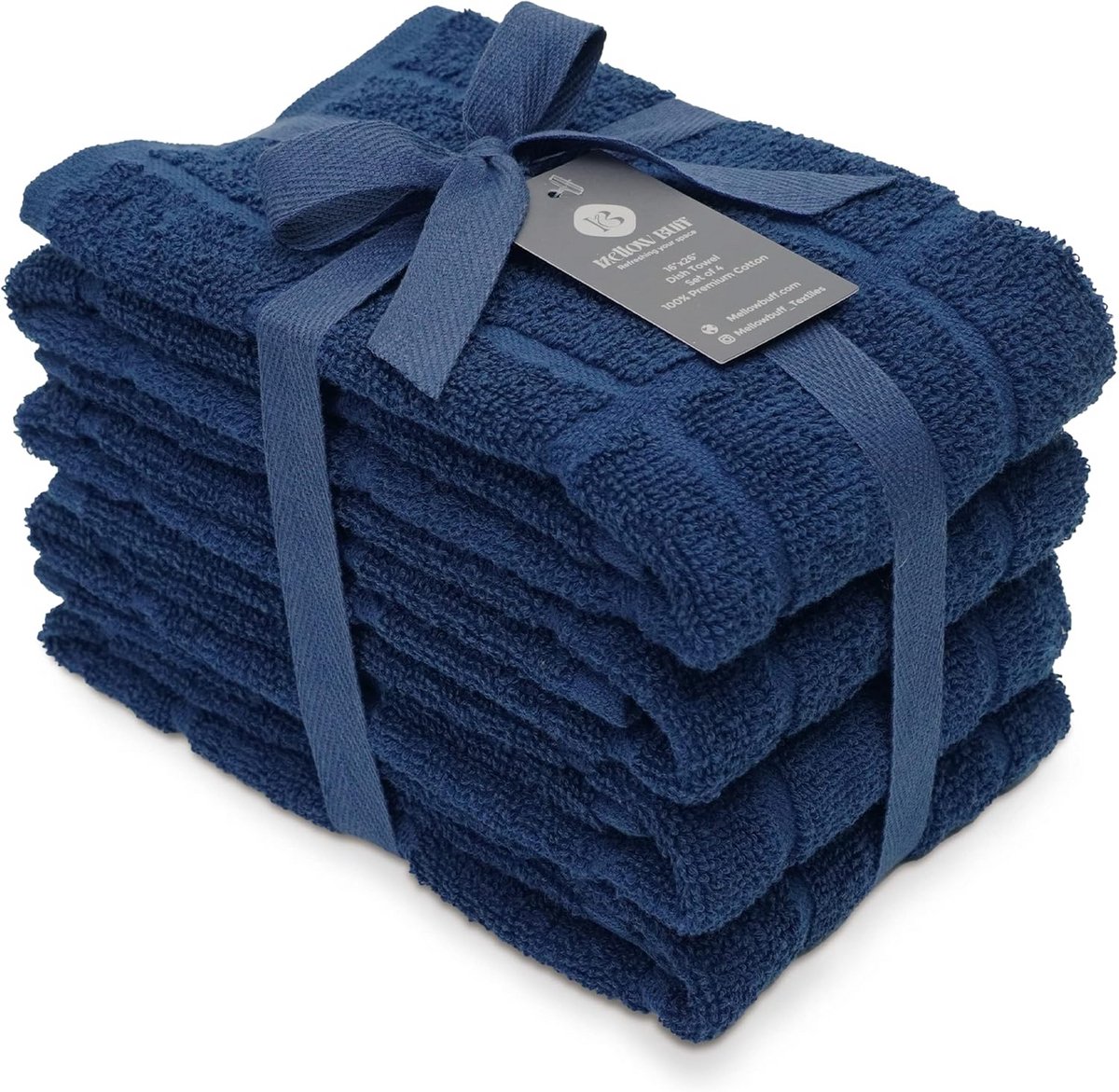 100% katoenen theedoeken 4-pack, 46x61 cm, superzacht en absorberend