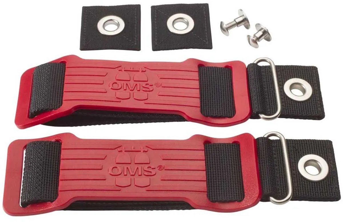 Oms Cylinders 60 Mm Duikflesband Rood,Zwart