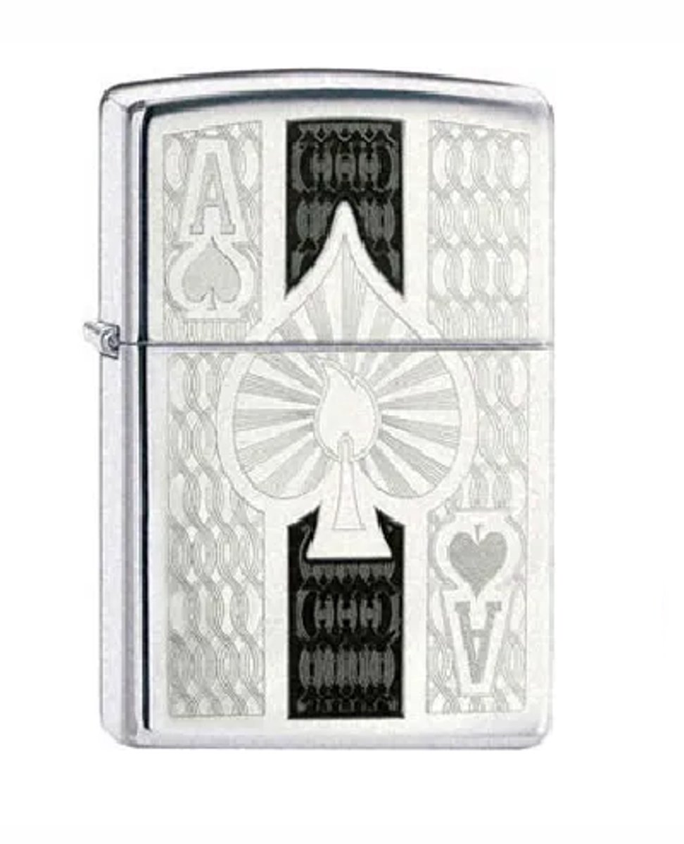 Zippo aansteker Ace - Urban Cowboy - Chrome high polished