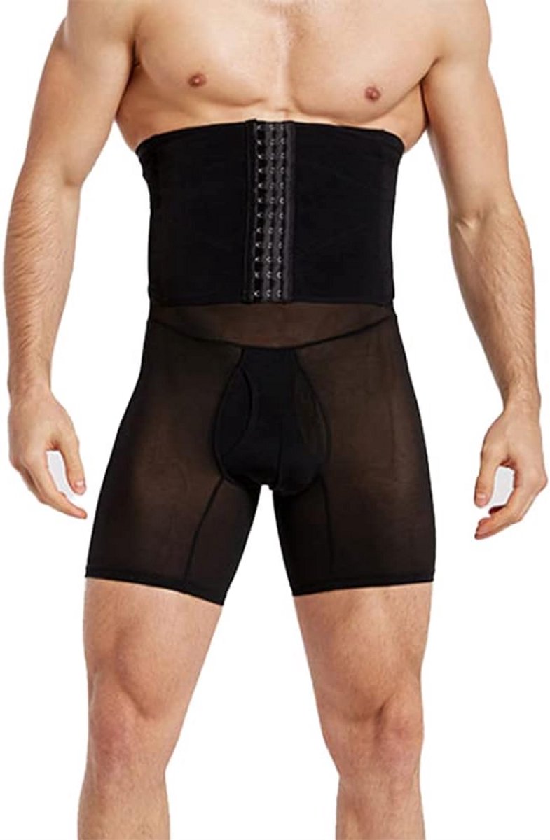 Body Shaper Dunne Shorts Hoge Taille voor Mannen - Directe Tummy Control en Buikspierband