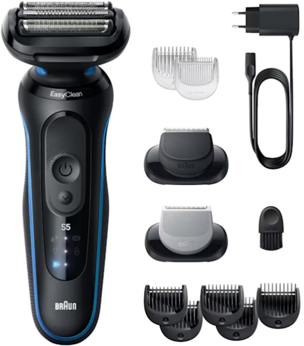 Braun Series 5 52-B1650S scheerapparaat Scheerapparaat met scheerblad Trimmer Blauw
