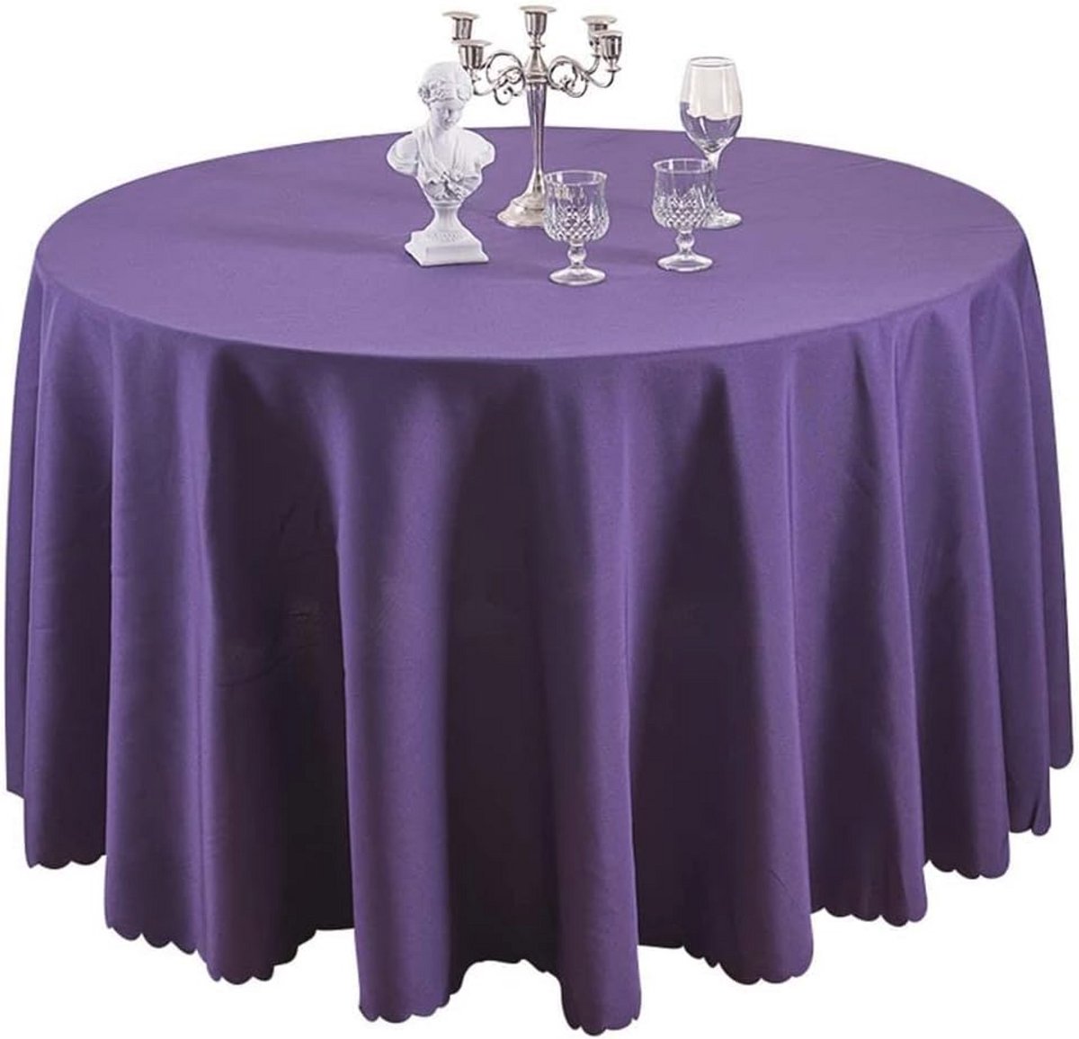 Rond afwasbaar tafelkleed met vlekbescherming - 160 cm