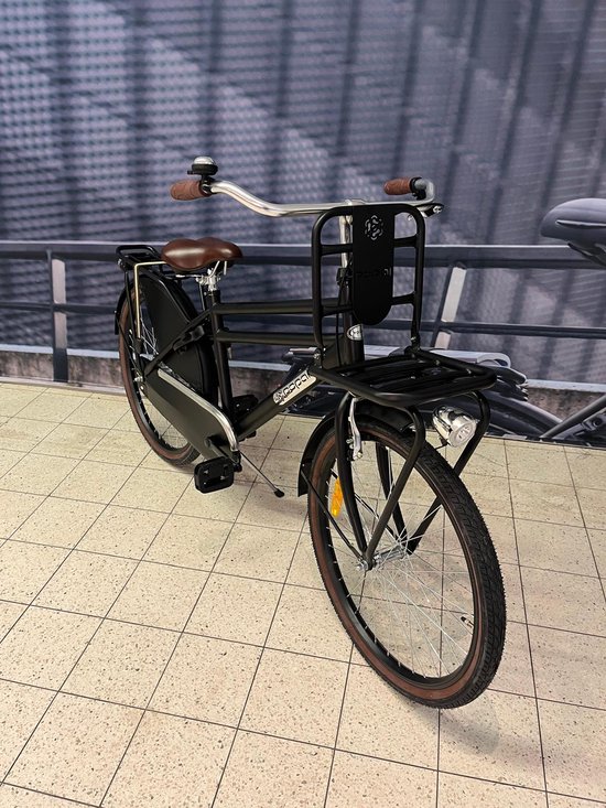 Popal Daily Dutch Basic - Jongensfiets 24 inch - Transportfiets - Mat Zwart - Jongensfiets voor 8 tot 10 jaar