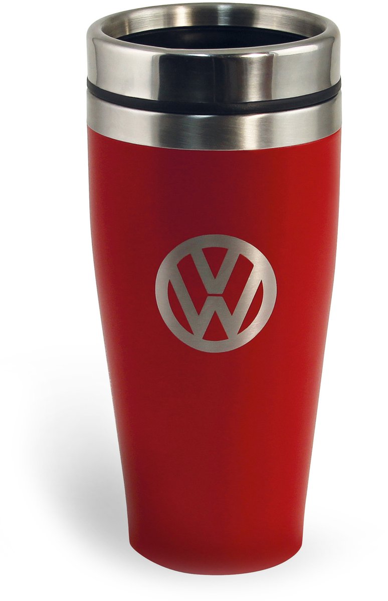VW RVS Geïsoleerde thermosbeker, dubbelwandig, 400ml – rood