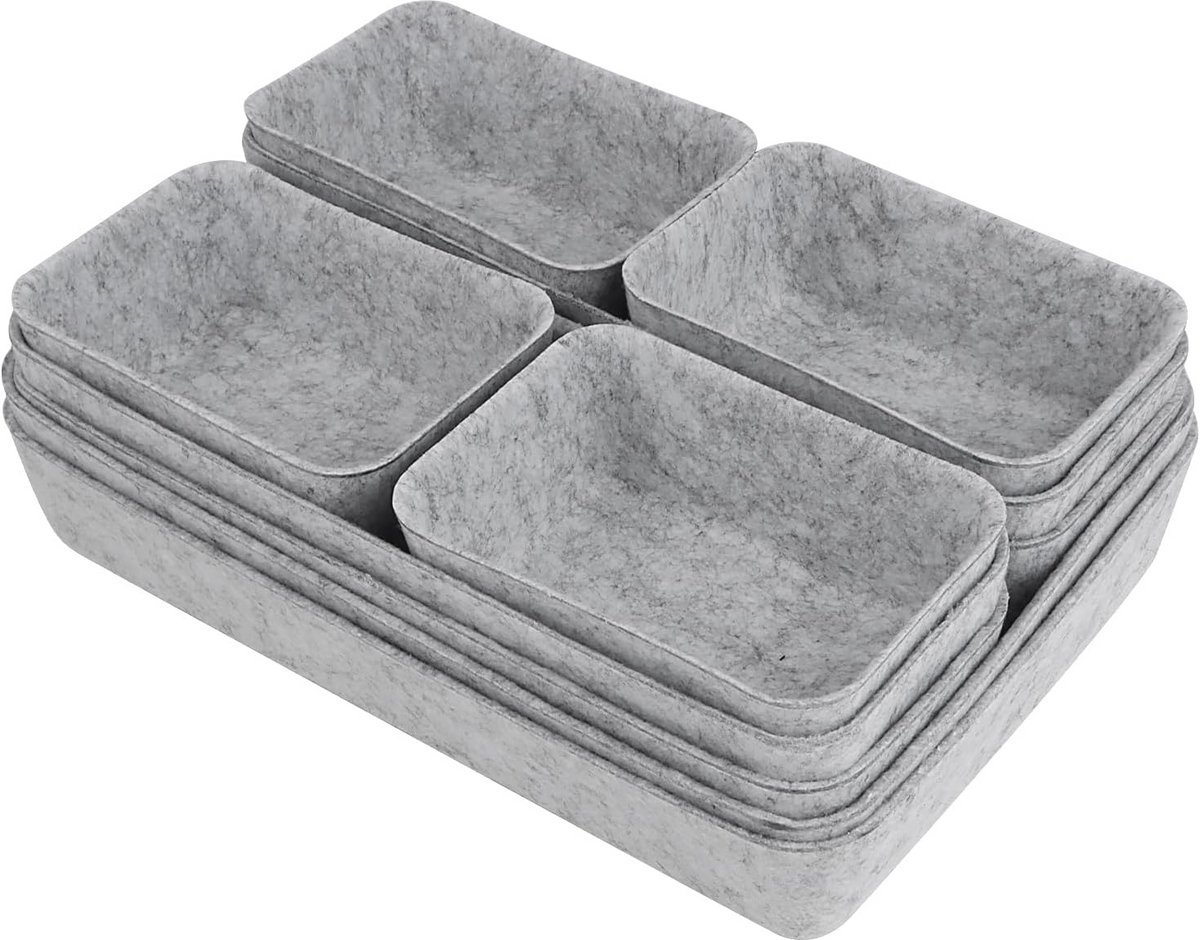 Lade-organizer 8 stuks - Stapelbare vilten opbergdozen voor bureau, kast en slaapkamer