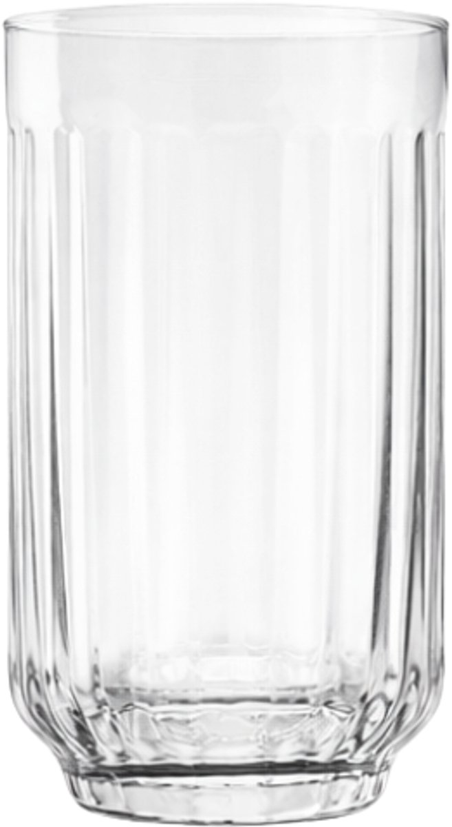 XLBoom Mila Highball Clear Set van 4 – Mondgeblazen glazen longdrink set (4 stuks) – Verkrijgbaar in Amber | Clear | Dark Grey | Green – Design servies voor tafel
