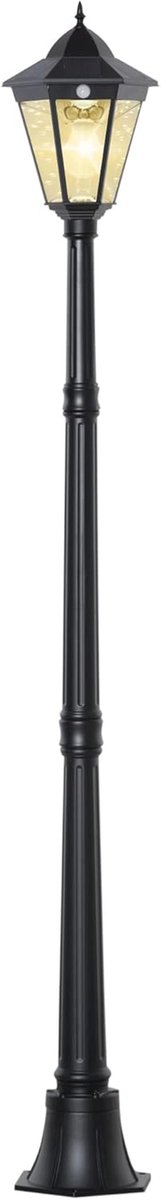 Solar Tuinlamp met 19 LED en Warm Wit Licht - Vintage Buitenverlichting, Waterdicht met Automatische Aan/Uit Schakelaar