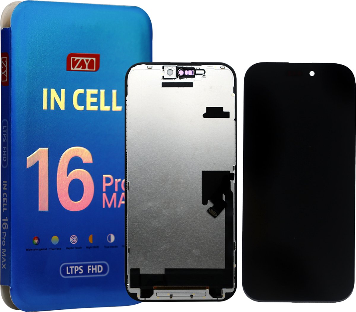 ZY Incell COF LCD scherm voor iPhone 16 Pro Max – 120Hz – helder alternatief – IC overzetbaar