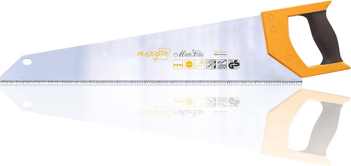 Handzaag 550 mm voor Houtbewerking - Ergonomische Softgrip en Krachtige Duwtanden - Geschikt voor Spaanplaat, Bouwmaterialen en PVC