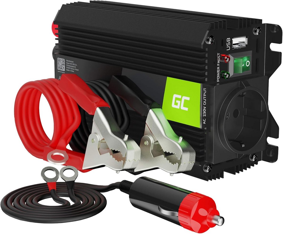 12V naar 230V Spanningsomvormer 300W/600W Zuivere Sinus Auto Caravan Omvormer met USB