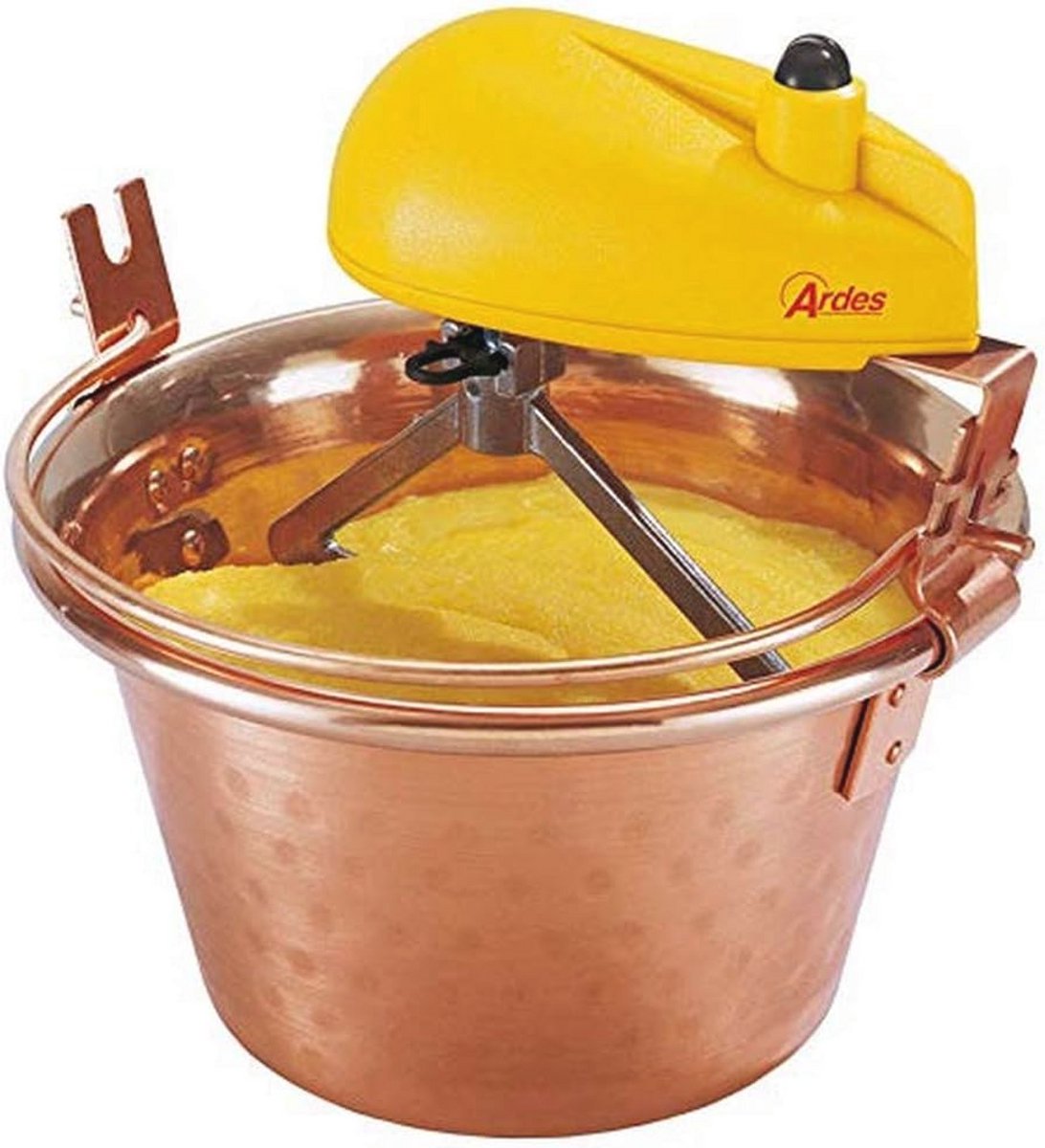 Koperen Pot 26 cm - Polenta Mixer en Jam Roerwerk met Elektromotor