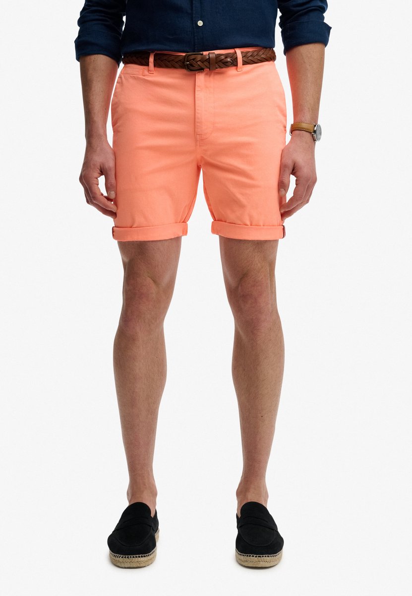 Superdry Premium Regular Chino Shorts Heren Korte broeken Washed Peach