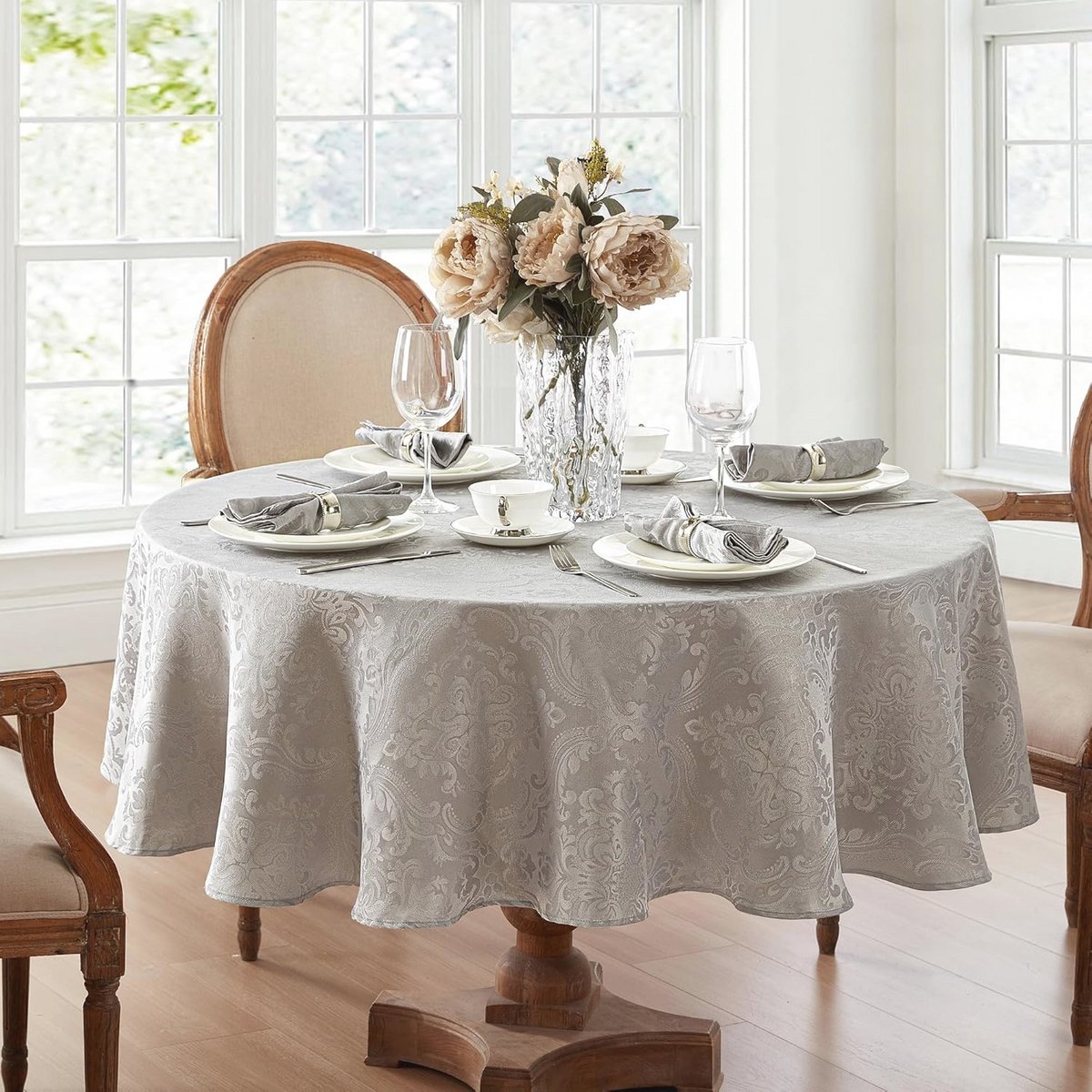 Gouden Ovaal Polyester Tafelkleed 213 x 152 cm