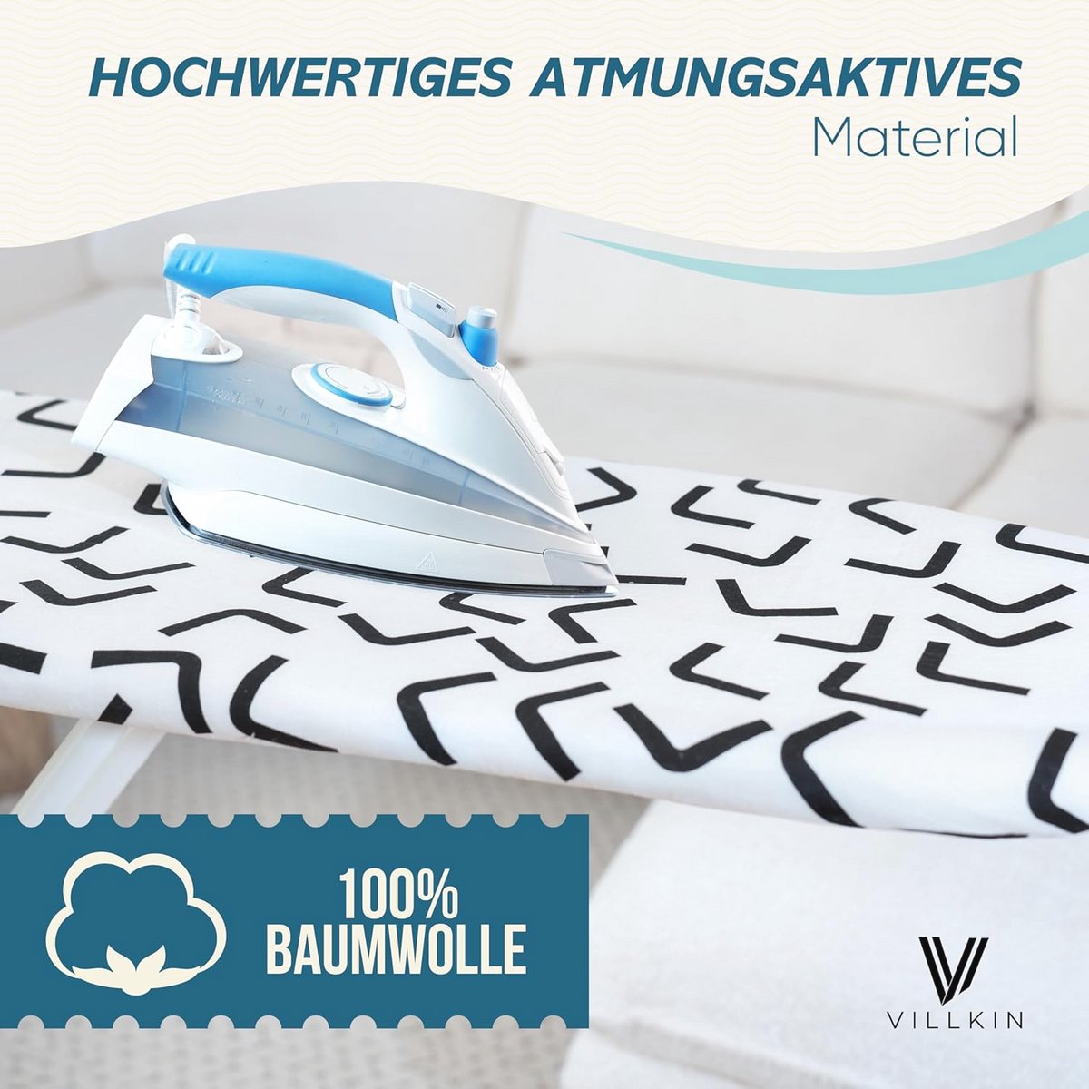 Katoenen Strijkplankovertrek voor Stoomstrijkijzers - Antislip en Comfortabel