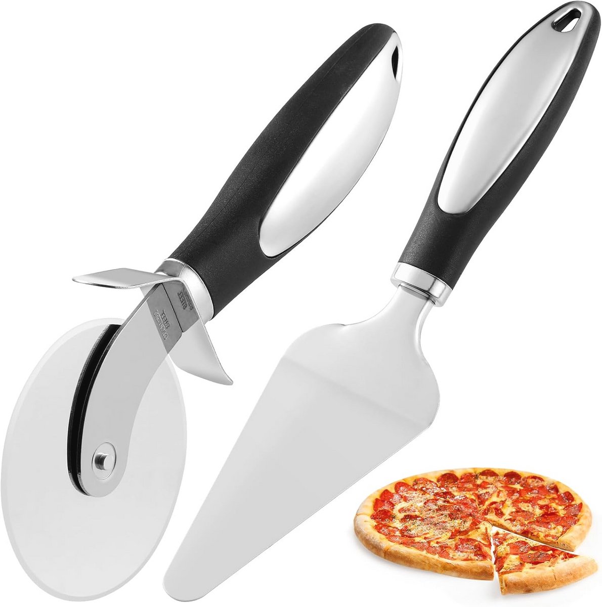 Ergonomische Rvs Pizzasnijder - Snoeppizza, Kaas en Deeg Snijder voor Keuken