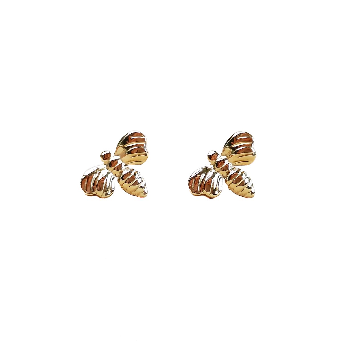 Ava & Imber Bee Studs | Goud | Stainless Steel Oorstekers Bij | Gouden Oorbellen Verguld