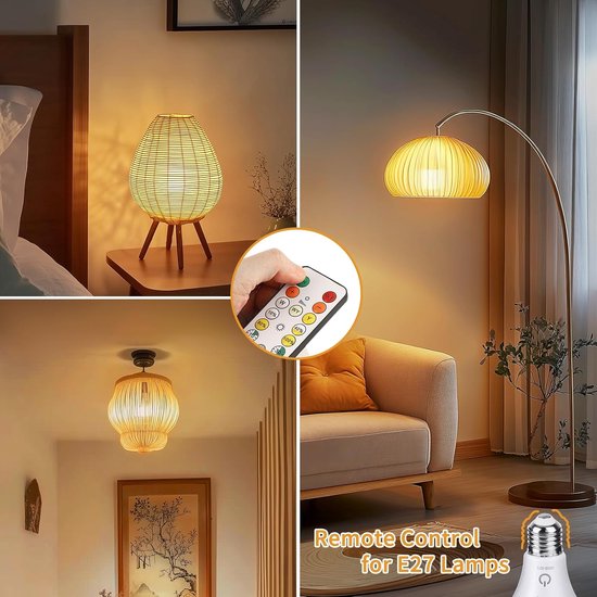 Oplaadbare lamp met afstandsbediening 2 stuks - 3W E27 dimbare 3 kleurtemperaturen - Noodverlichting tot 35 uur - Draadloze lamp voor in uw lamp of op de camping — afbeelding 5